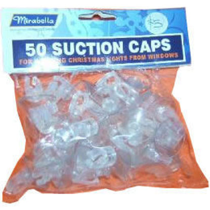 Picture of 50 Suction Caps for Hanging Christmas Lights on Glass