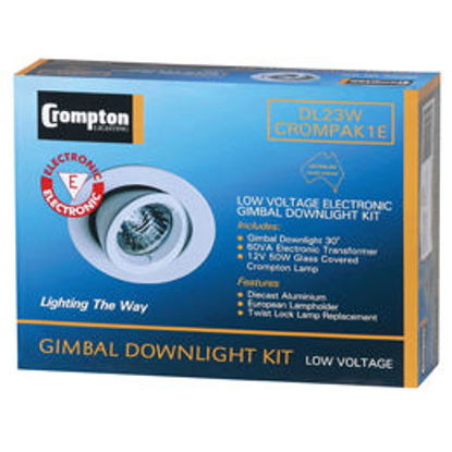 Picture of DL23W CROMPAK 1E Low Voltage Electronic Gimbal Downlight Kit