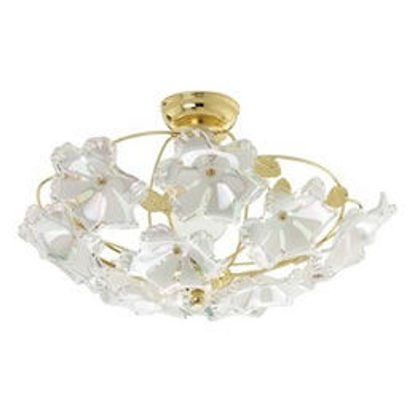 Picture of Do It Yourself Lucite Flowered Batten Fix (Chrome/Opal colour)