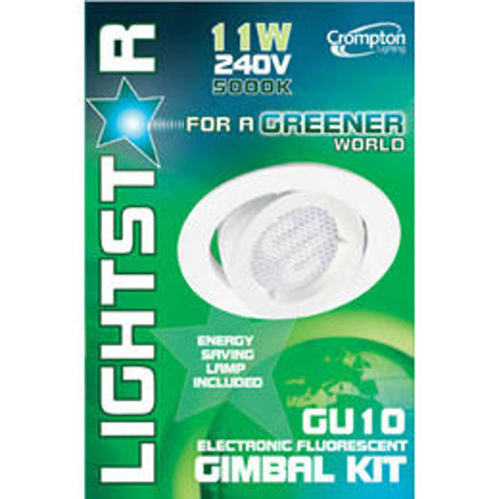 Picture of Energy Saving Gimbal Downlight Kit including energy efficient globe