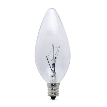 Picture of E12 240V 40 Watt Clear Candle Globes (25 Pack)