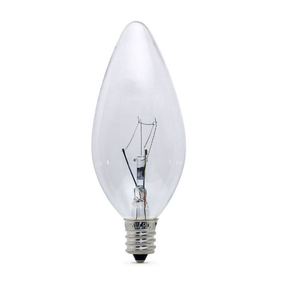 Picture of E12 240V 40 Watt Clear Candle Globes (25 Pack)
