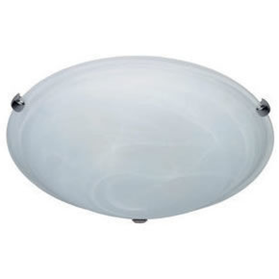 Picture of Large Slimline White Alabaster Glass Oyster (Suits 32W Circular Fluorescent Lamp, 410mm