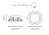 led-cct-downlight-80deg-175mm-cut-out