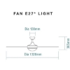 Picture of Martec Lifestyle AC 1320mm (52") Ceiling Fan with 24W Tricolour LED Light & 60W AC Motor