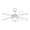 Picture of Martec Link AC 1220mm (48”) Ceiling Fan with Dual E27 Lights Supported Holders & Remote Control