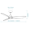 Picture of Martec Seaforth DC 1320mm (52"), 1420mm (56") Smart Ceiling Fan With WIFI Remote Control