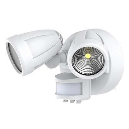 Picture of Martec Bandit 12W LED Outdoor Flood Light CCT IP54 Double Spot with Sensor White Colour (Sold as 4)