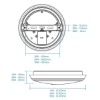 Picture of Martec Conrad Tricolour 400mm LED Oyster Light by Martec (Sold as 4)