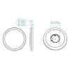 Picture of Martec Fino 18W 280mm LED Tricolour Oyster Light White (Sold as 4)