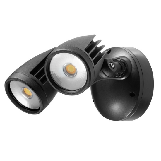 Picture of Martec Fortress Pro 2 x 18W Tricolour LED Security Flood Light Matt Black (Sold as 2)