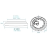 Picture of Martec Orbit 12W 290mm Tricolour LED Oyster Lights (Sold as 6)