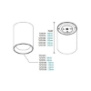 Picture of Martec Paco 15W 120mm Dia LED Downlight Tricolour Surface Mount Matt White Finish (Sold as 2)